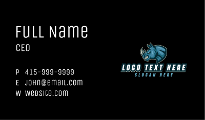 Wild Rhino Gaming Business Card Image Preview