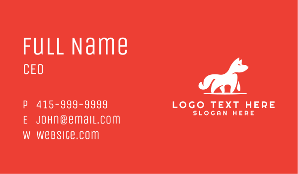 Wild White Fox Business Card Design Image Preview