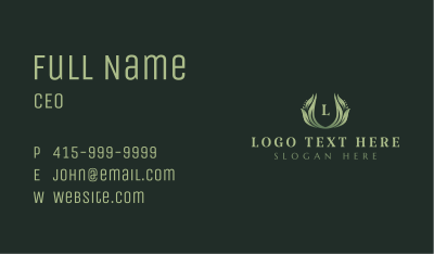 Natural Herbal Leaves Business Card Image Preview