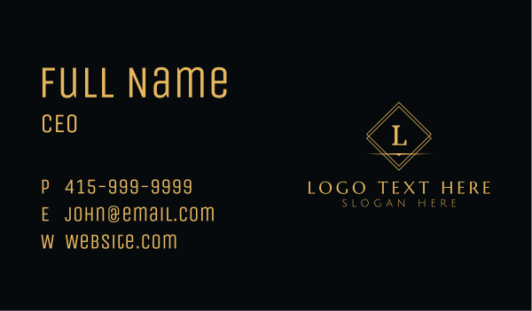 Premium Elegant Letter Business Card Design Image Preview