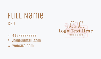 Floral Brush Fashion Letter Business Card Image Preview