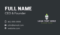 Grunge Skull Mohawk Business Card Image Preview