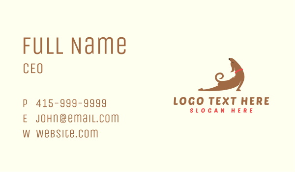 Yoga Exercise Dog Business Card Design Image Preview