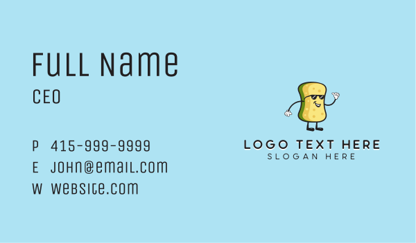 Cleaning Sponge Business Card Design Image Preview