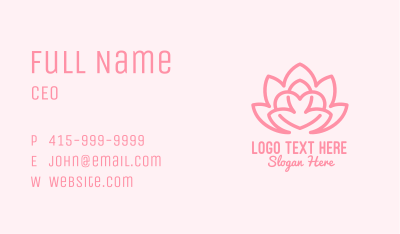 Pink Lovely Lotus  Business Card Image Preview