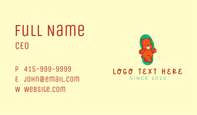 Teddy Bear Mascot Business Card Image Preview
