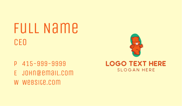 Teddy Bear Mascot Business Card Design Image Preview