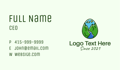 Nature Park Egg Business Card Image Preview