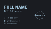 Round Casual Wordmark Business Card Image Preview