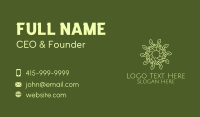 Green Wellness Vine Wreath Business Card Image Preview