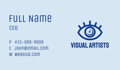 Eye Surveillance Clock  Business Card Image Preview