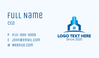 Blue Home Property Business Card