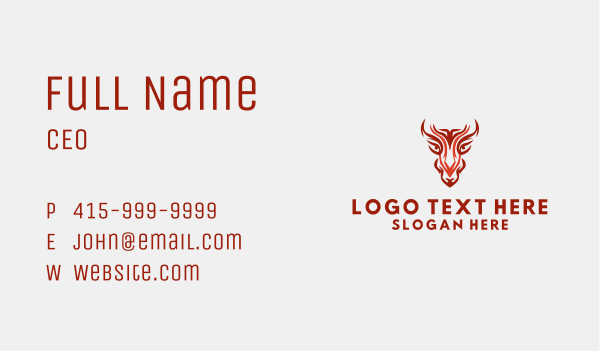 Mythical Dragon Head  Business Card Design Image Preview