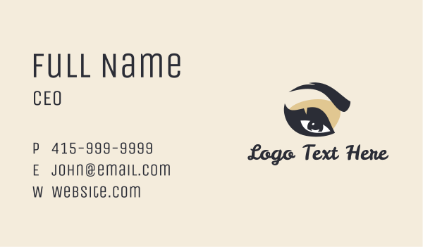 Eyebrow & Eyelash Salon Business Card Design Image Preview