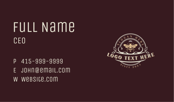 Queen Bee Apothecary Business Card Design Image Preview
