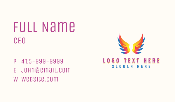 Angel Holy Wings Business Card Design Image Preview
