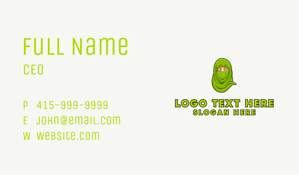 Muslim Niqab Avatar Business Card Design Image Preview