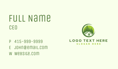 House Tree Landscaping Business Card Image Preview