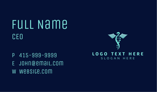 DNA Wings Pharmacy Business Card Design Image Preview