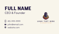 Maasai Tribe Mascot Business Card Design