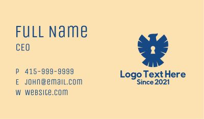 Blue Eagle Security Business Card Image Preview