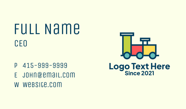 Toddler Toy Train  Business Card Design Image Preview