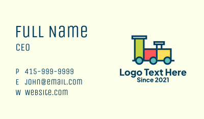Toddler Toy Train  Business Card Image Preview