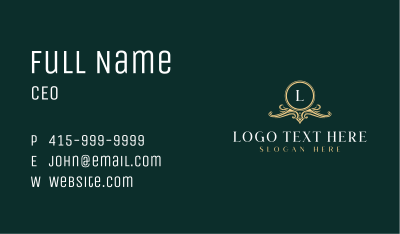 Elegant Hotel Shield Business Card Image Preview