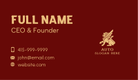 Gold Deluxe Winged Lion Business Card Image Preview
