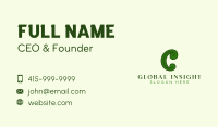 Organic Harvest Garden Letter C  Business Card Image Preview