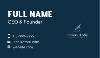 Quill Feather Writing Business Card Image Preview