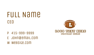 Football Team Sports Letter Business Card Image Preview