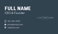 Professional Business Wordmark Business Card Design
