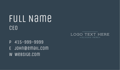 Professional Business Wordmark Business Card Image Preview