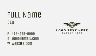 Cog Wrench Wings Business Card Image Preview