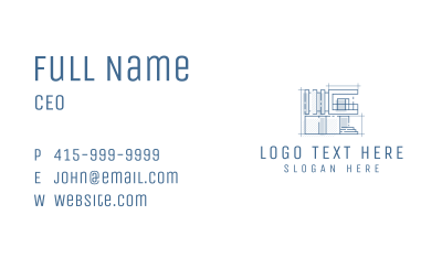 Blueprint Design House Architecture Business Card Image Preview