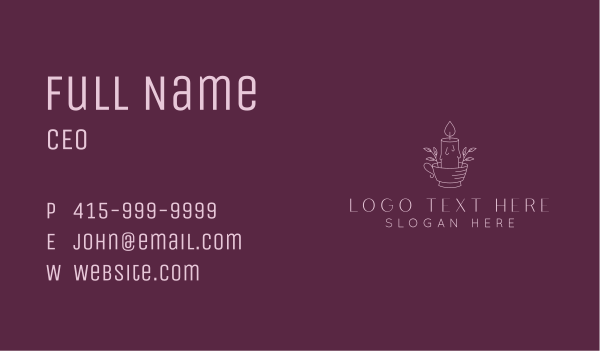 Spa Candle Decor Business Card Design Image Preview