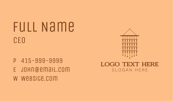 Native Wall Hanging Business Card Design Image Preview