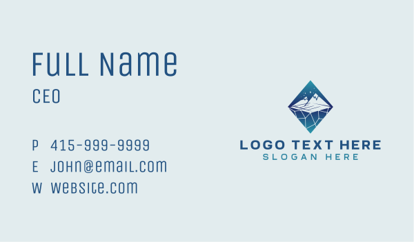 Iceberg Network Technology Business Card Design Image Preview