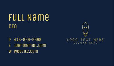 Light Bulb Lighting Business Card Image Preview