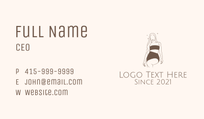Brown Sexy Woman Business Card