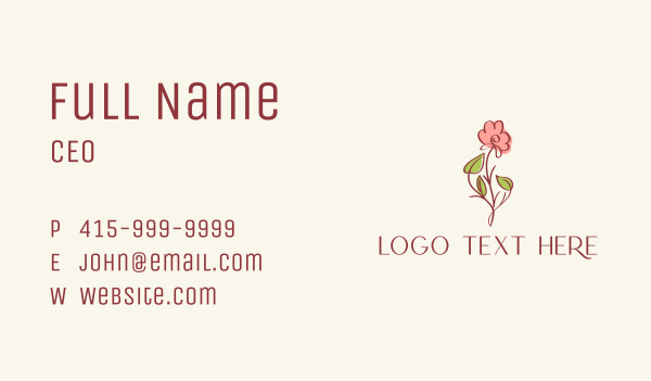 Beauty Product Flower  Business Card Design Image Preview