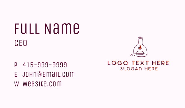 Candle Lamp Decor Business Card Design Image Preview