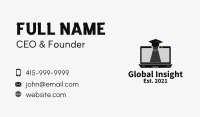 Laptop Online Learning  Business Card Image Preview