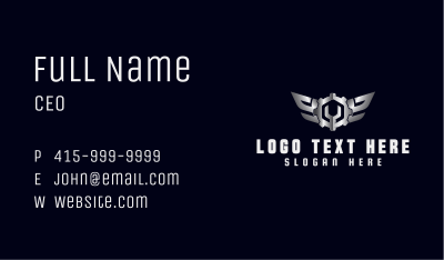 Metal Gear Wrench Mechanic Business Card Image Preview