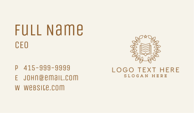 Book Wreath Academy Business Card Image Preview