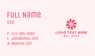 Spiral Leaf Flower Business Card Image Preview