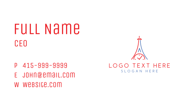 Clock Tower Outline Business Card Design Image Preview