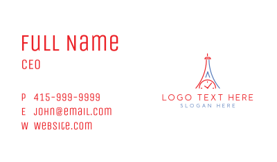 Clock Tower Outline Business Card Image Preview