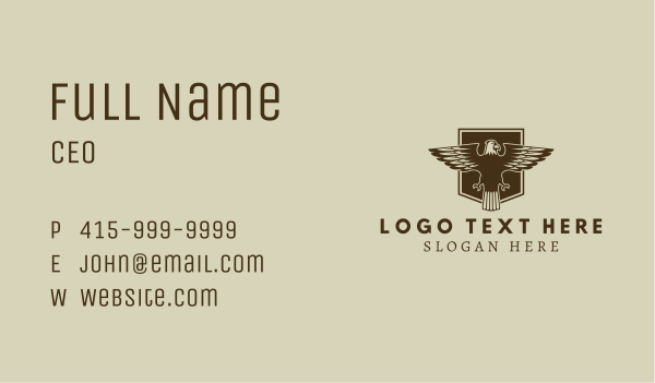 Hipster Eagle Wings Business Card Design Image Preview
